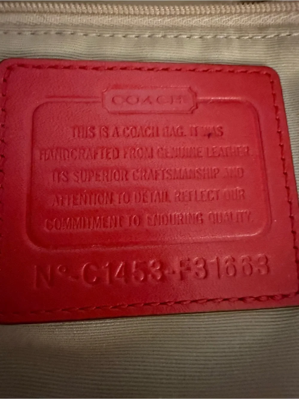 Coach Red Pebbled Leather Satchel